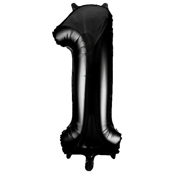 Black Giant Number Helium Balloons 0-9 - Inflated 34in
