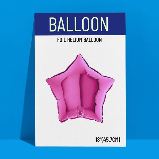 18in Pink star Foil balloon