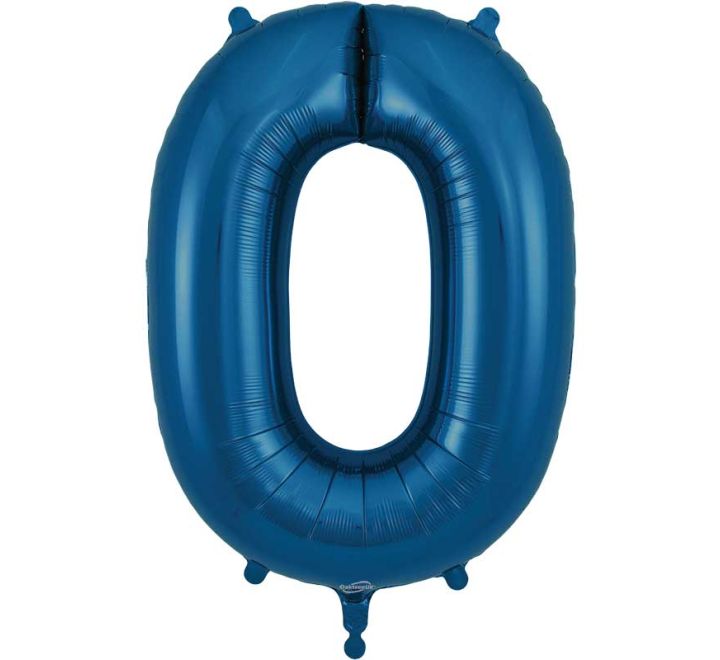 Navy Blue Giant Number Helium Balloons 0-9 - Inflated 34in