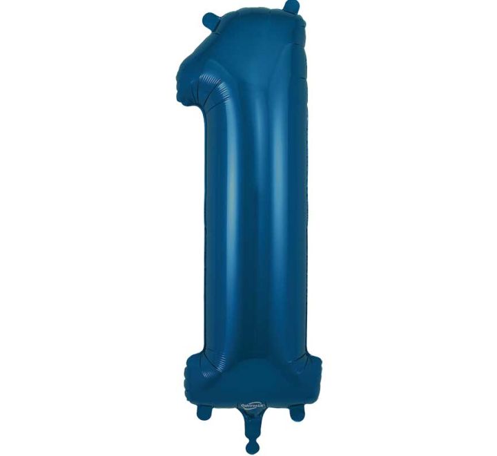 Navy Blue Giant Number Helium Balloons 0-9 - Inflated 34in