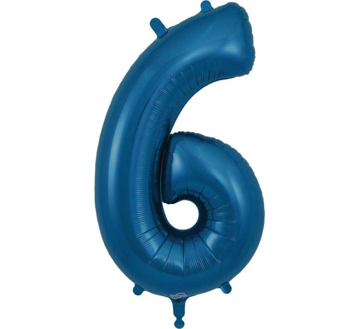 Navy Blue Giant Number Helium Balloons 0-9 - Inflated 34in