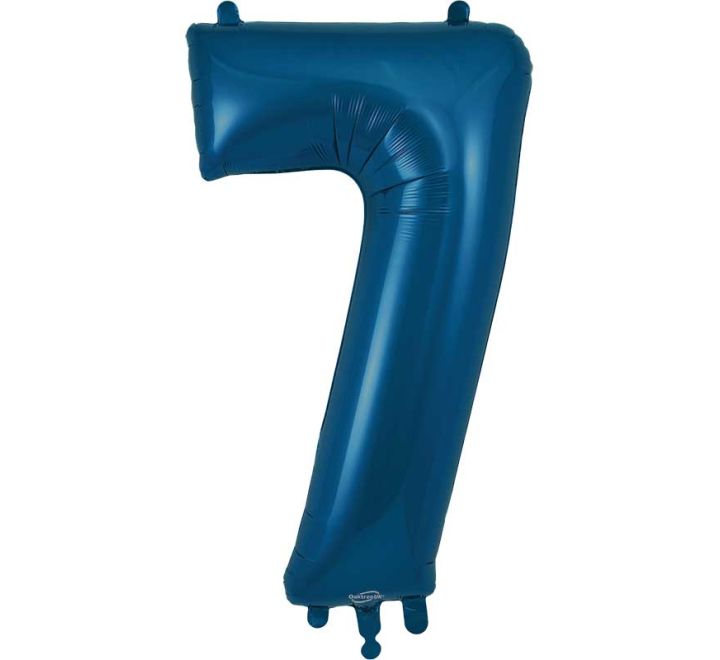 Navy Blue Giant Number Helium Balloons 0-9 - Inflated 34in