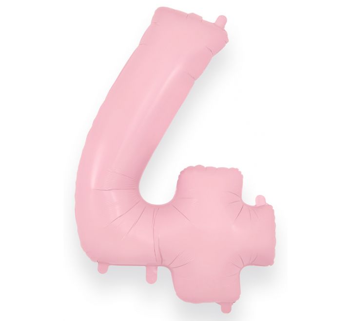 34in Matte Pink Number Helium Balloons 0-9 - Inflated