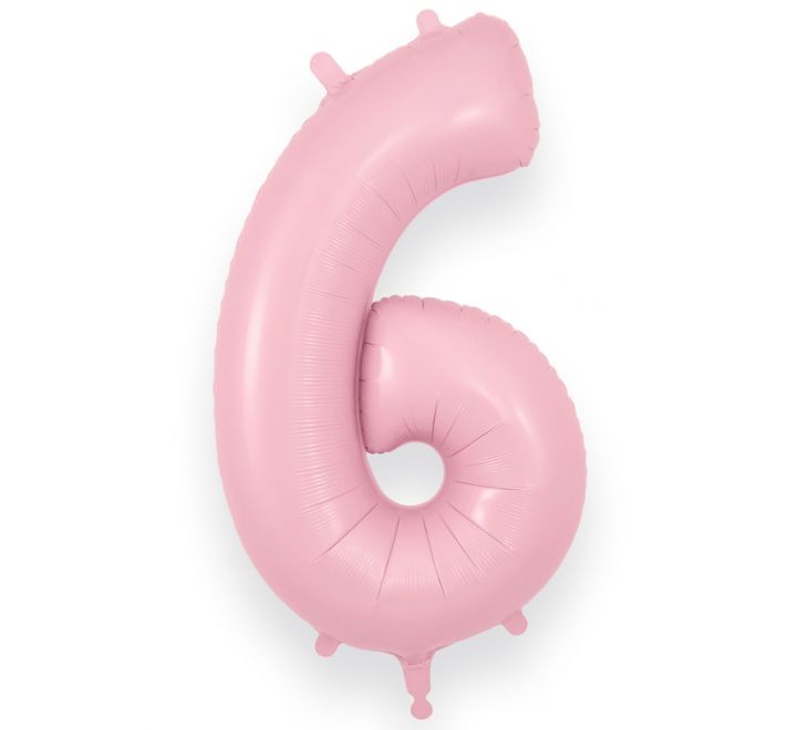 34in Matte Pink Number Helium Balloons 0-9 - Inflated