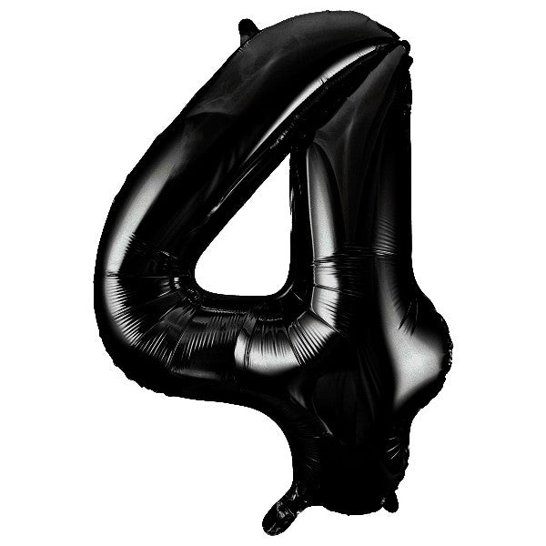 Black Giant Number Helium Balloons 0-9 - Inflated 34in