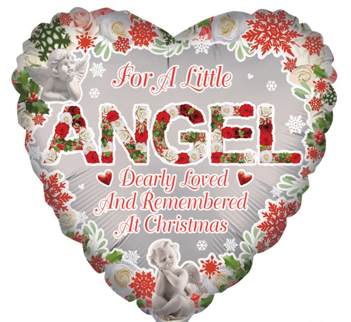 18in LITTLE ANGEL REMEMBRANCE XMAS FOIL BALLOON