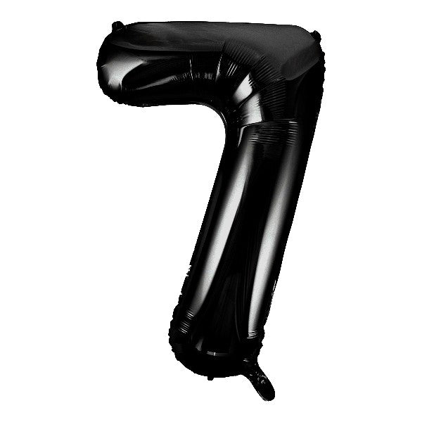 Black Giant Number Helium Balloons 0-9 - Inflated 34in