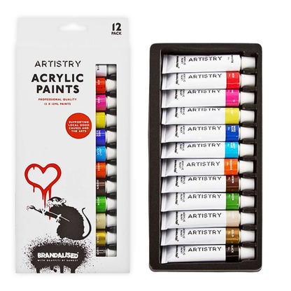 Artistry Acrylic Paints (12ml) 12 Pack