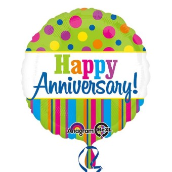 18in Bright Anniversary Balloon Balloon