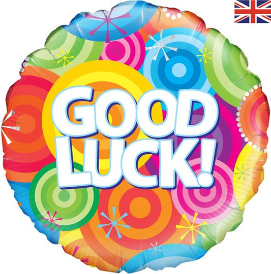 18IN GOOD LUCK RAINBOW CIRCLES BALLOON  